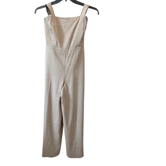 THEORY Tan Sleeveless Crossback Sleek Crunch One-Piece Jumpsuit 00 FALL VIBES - Picture 4 of 10